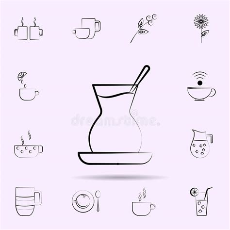 Turkish Coffee Pot Line Icon Detailed Set Of Web Icons And Signs