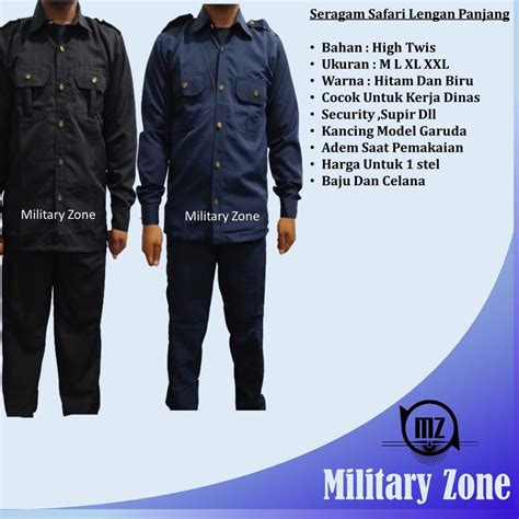 Jual Harga Murah ZGFIE COD GROSIR BAJU SERAGAM SAFARI LENGAN PANJANG