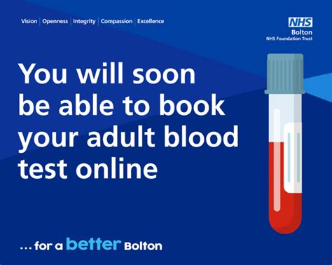 New Online Booking System For Blood Tests Launching In March Bolton