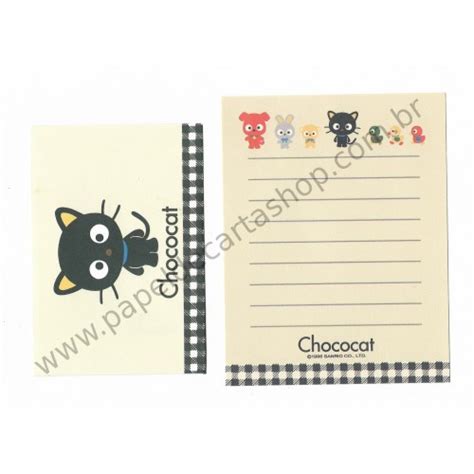 Ano Conjunto De Mini Papel De Carta Chococat Antigo Vintage