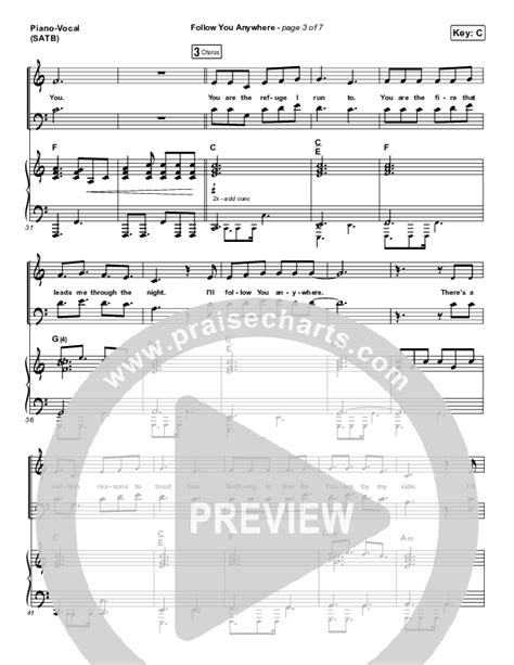 Follow You Anywhere Sheet Music Pdf Passion Kristian Stanfill Praisecharts