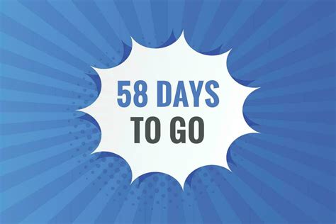 58 Days To Go Countdown Template 58 Day Countdown Left Days Banner