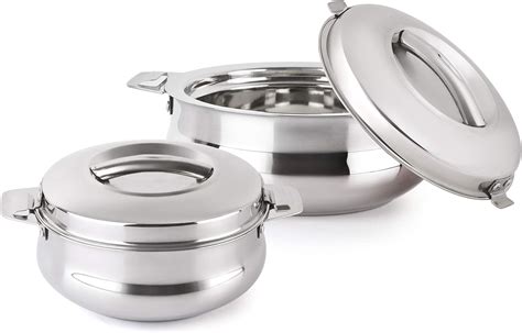 Buy Cello Celebration Stainless Steel Casserole With Steel Lid Guest Setpresentable Serving