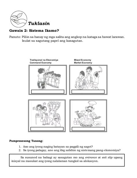 Tuklasin Gawain Sistema Ikamo Panuto Piliin Studyx