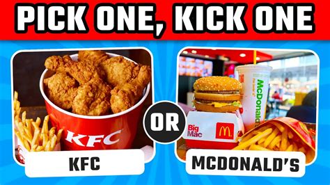 Pick One Kick One Junk Food Edition What Food Would You Rather Pick