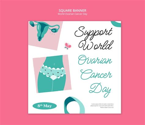 Premium Psd World Ovarian Cancer Day Template Design