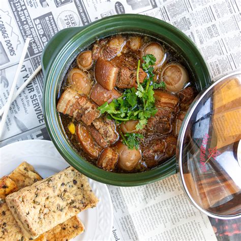 Vietnamese Caramelized And Braised Pork Belly With Eggs Thit Kho Tau