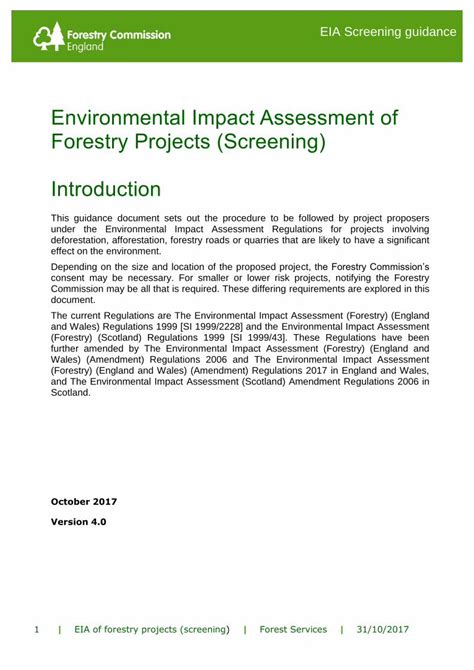 Pdf Environmental Impact Assessment Of Forestry Projects