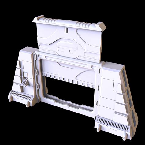 PACK 3 SCI FI OPENABLE DOORS PRINTABLE 3D MODEL 3D Model 3D Printable