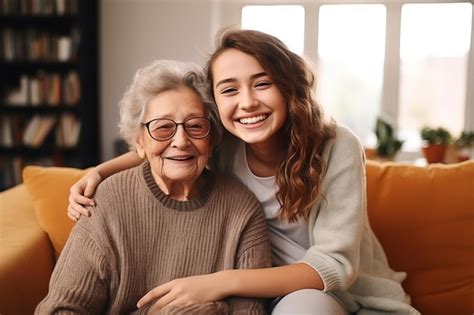 Premium Photo A Young Woman Spending Time With Her Elderly