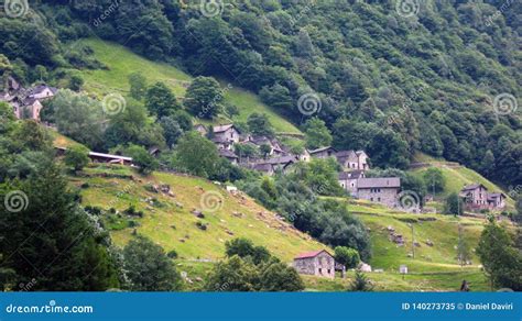 Lavertezzo. Start of Hiking Tours. Verzasca Valley. Switzerland Alps Stock Image - Image of ...