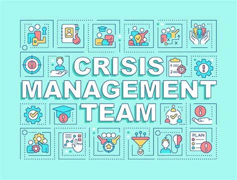 Premium Vector Crisis Management Team Word Concepts Turquoise Banner