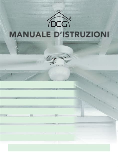 Manuale Dcg Ve Crd Tl Ventilatore Da Soffitto