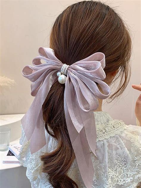 Mauve Purple Casual Zinc Alloy French Clip Embellished Women Accessories Hair Pins Diy Diy Hair