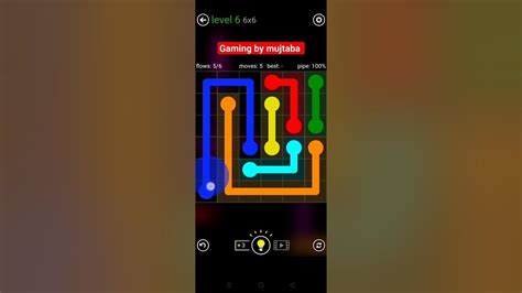 Flow Free Puzzle Game Level 66×6 Complete 💯 By Mujtaba Gaming Gaming By Mujtaba