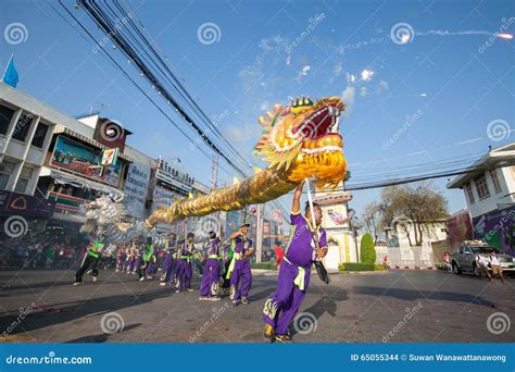 Dragon Dance Parade on Street Editorial Stock Image - Image of celebrate, carnival: 65055344