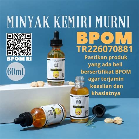 Jual Minyak Kemiri Murni Asli Bpom Penumbuh Rambut Brewok Jambang Alis