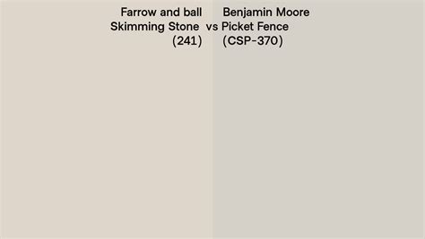 Farrow And Ball Skimming Stone 241 Vs Benjamin Moore Picket Fence