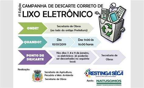 Dia D Da Campanha De Descarte Correto De Lixo Eletrônico é Nesta Quinta