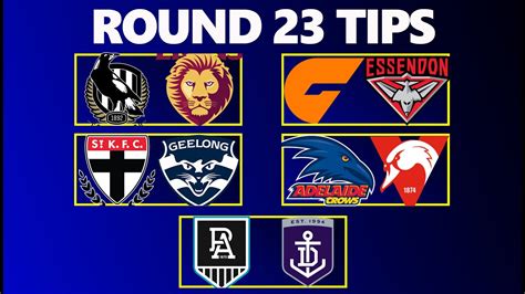 Afl Round 23 Tips Revealed Season Predictions Youtube