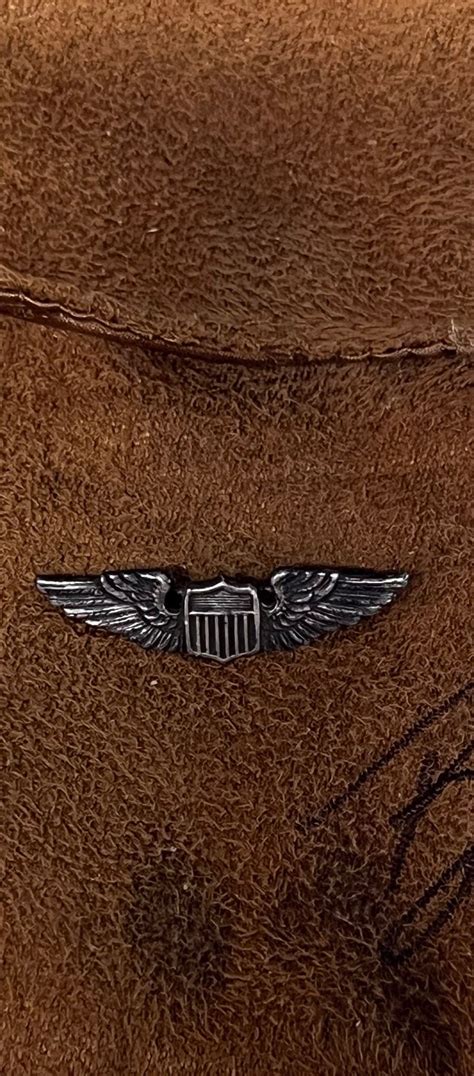 WWII Air Force Aviator Pilot Wings Sterling Silver Insignia Lapel Pin 1 1/8 Inch - Etsy