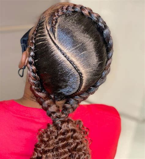 20 2 Feed In Braids With Designs That Are So Stylish In 2022 Ke