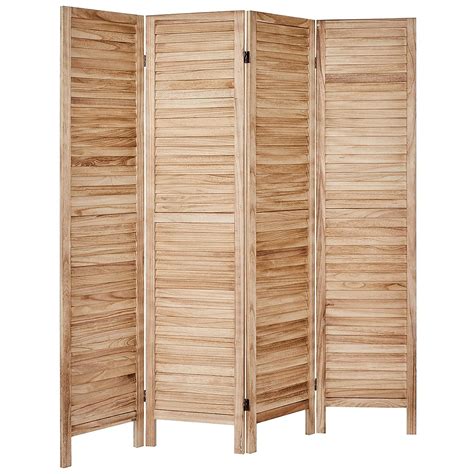 Rose Home Fashion RHF 4 Panel 5 6 Ft Tall Wood Room Divider Wood