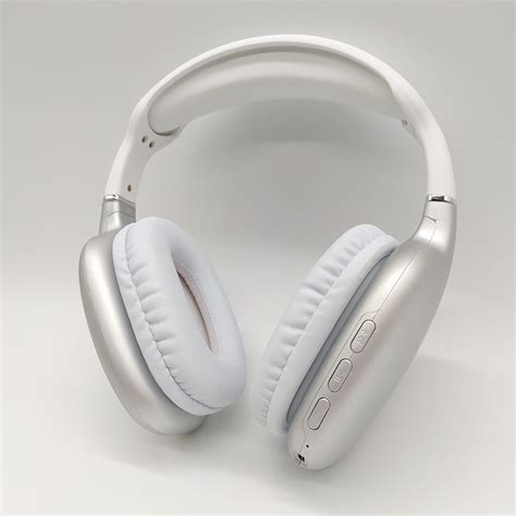 White Bule Headset ANC Wireless Over Ear Noise Cancelling Bluetooth