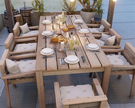 Diy Counter Height Full Size Outdoor Dining Table And Chair Set Diy Projects Plans