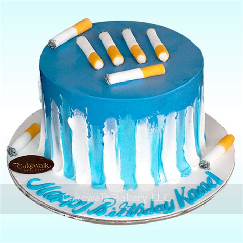 Home Birthday Cakes Cigarette Smoker Theme Cake 2