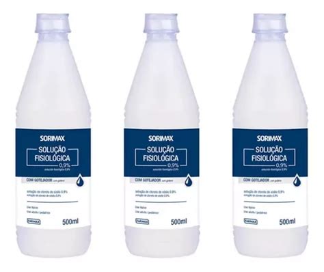 Farmax Soro Fisiológico 500ml kit C 03 MercadoLivre