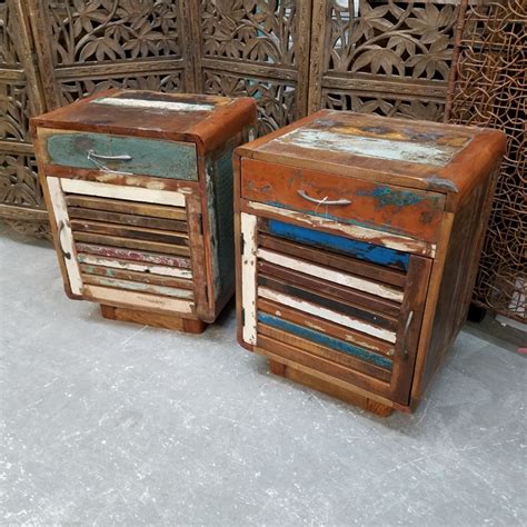 Reclaimed Wood Bedside Table Nadeau Charlotte