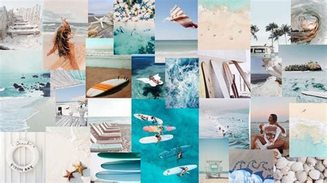 Blue and White Beach Aesthetic | Summer wallpaper, Desktop wallpaper ...