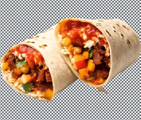 Premium PSD Yummy And Delicious Breakfast Burrito Isolated On