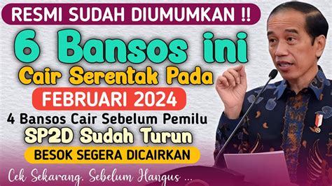 Resmi Sudah Diumumkan Bansos Ini Cair Serentak Pada Awal Februari