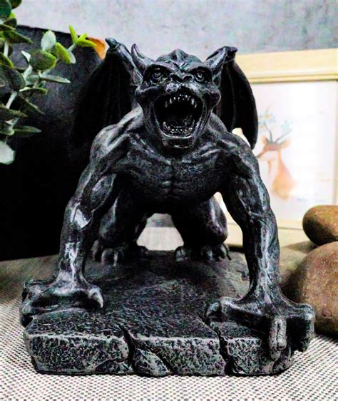 Ebros Winged Demonic Gargoyle Statue Gothic Night Crawler Sentry Stone