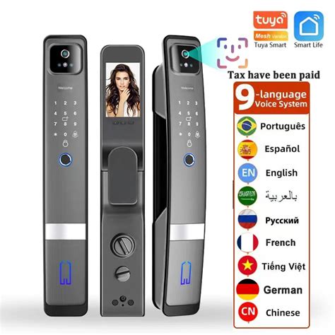 3D Face Recognition Smart Lock Video Smart Door Lock With Camera Build