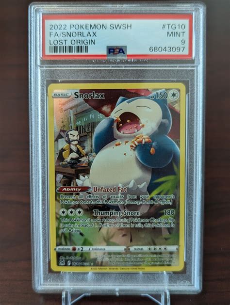 Mavin 2022 Pokemon TCG Lost Origin Snorlax Full Art Holo TG10 TG30