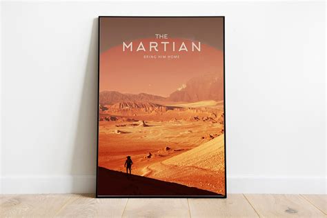 The Martian / the Martian Poster / Minimalist Movie Poster / - Etsy