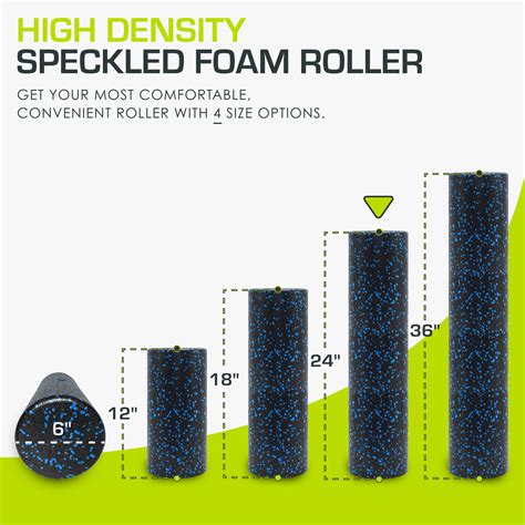 Prosourcefit High Density Speckled Black Foam Roller For Myofascial