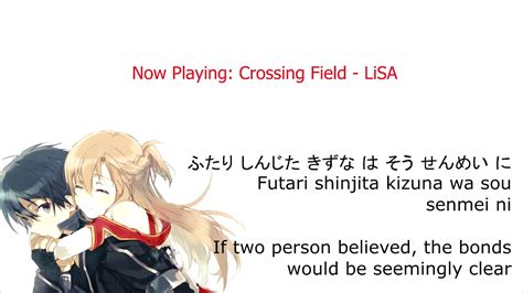 Lisa Crossing Field Sword Art Online Opening 1 With Romaji Lyrics And Eng Sub Youtube