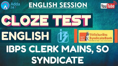 Syndicate Ibps Clerk Mains So Cloze Test English Online