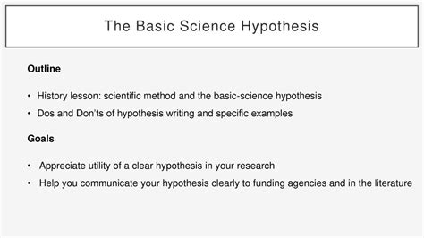 Hypothesis Examples Science