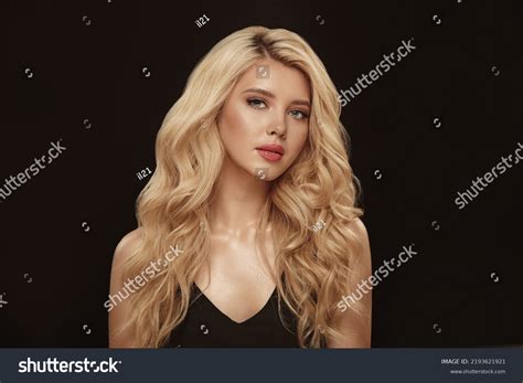 Attractive Youmg Woman Long Blonde Hair Stock Photo Shutterstock