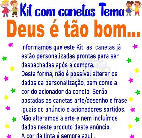 30 Canetas Lembrancinhas Personalizadas Frase Deus É Tão Bom