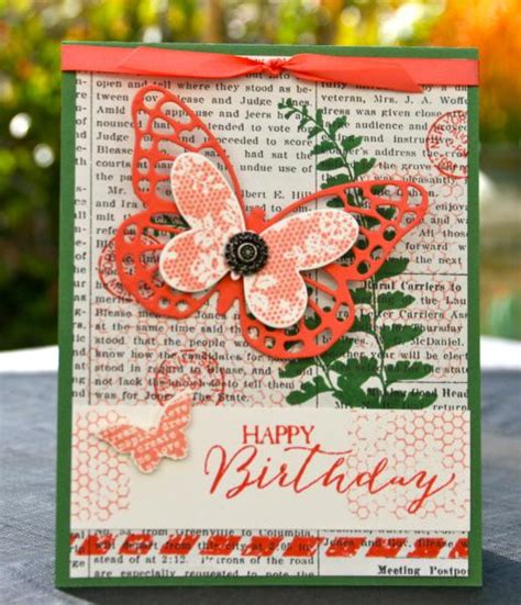 Stampin Up Butterfly Basics May Card Kit Garden Collage By