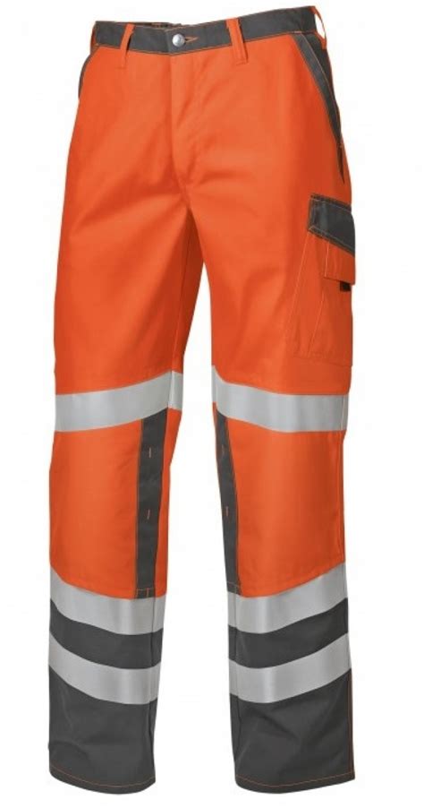 BP Warn Schutz Arbeits Berufs Bund Hose Protected Warnorange Dunkelgrau