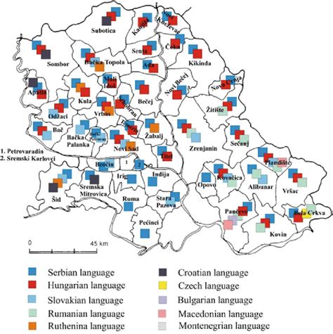 Serbian Language Map