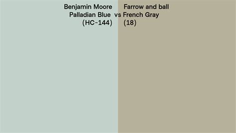 Benjamin Moore Palladian Blue Hc 144 Vs Farrow And Ball French Gray 18 Side By Side Comparison