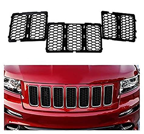 クロームメッキ Fit for Jeep Grand Cherokee 2017 2021 Chrome Front Honeycomb Grill